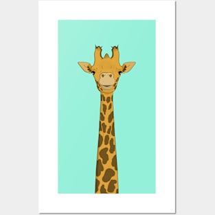 An adorable and fun giraffe Posters and Art